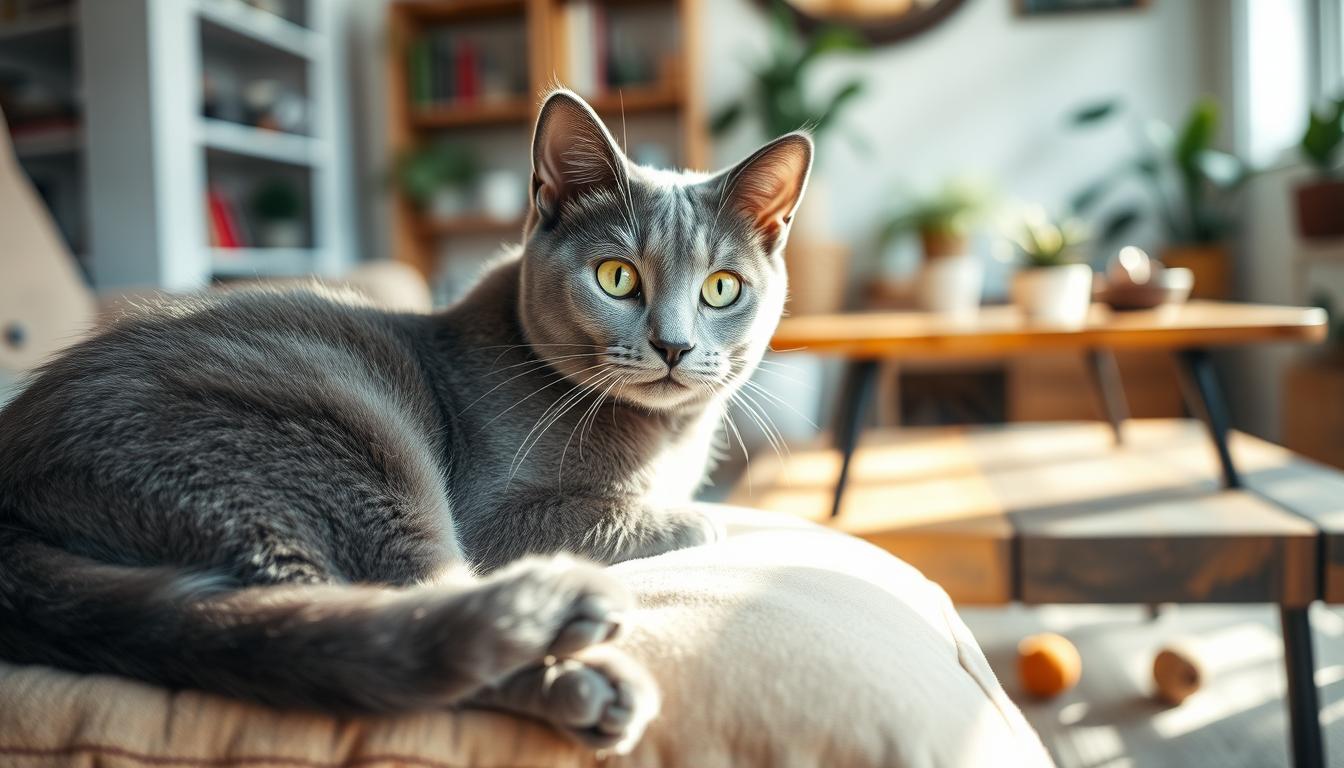russian blue domestic cat